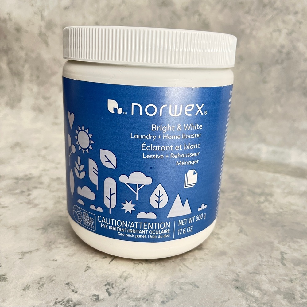 Norwex Bright & White Laundry Booster - Blue and White